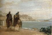 Edgar Degas Promenade beside the sea oil